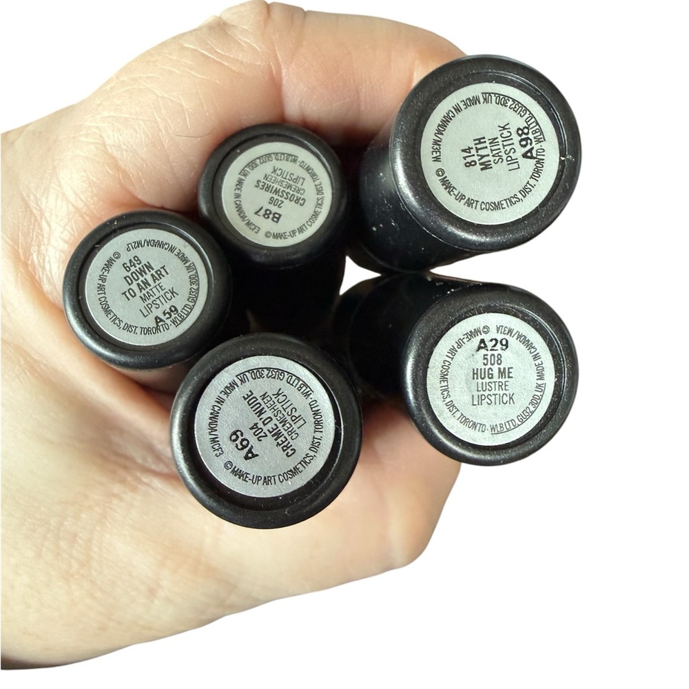 MAC Cosmetics Lipstick Collection set of 5 fun colors Matte lipstick brand new - Picture 2 of 3